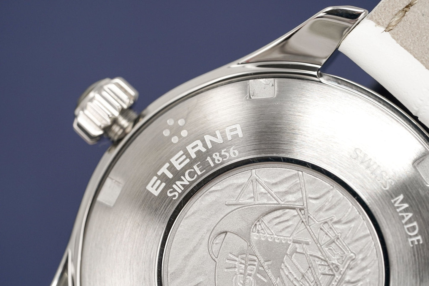 Eterna Watch Ladies KonTiki Steel Diamond Leather Automatic 1260.41.66.1379