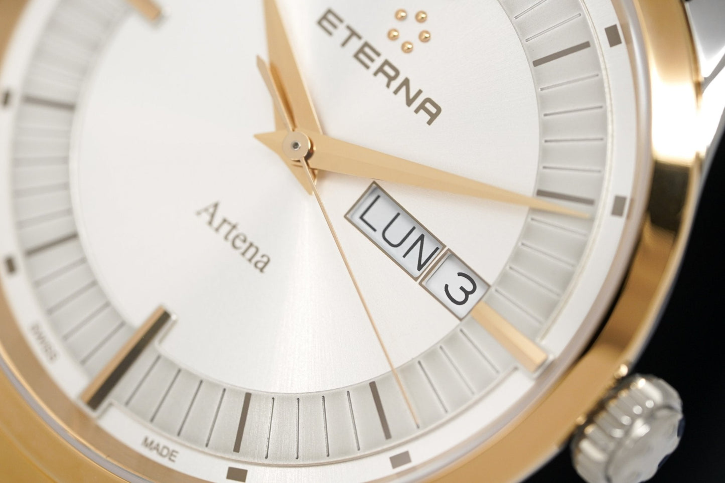 Eterna Watch Men's Artena Steel Rose PVD Quartz 2525.53.11.1725
