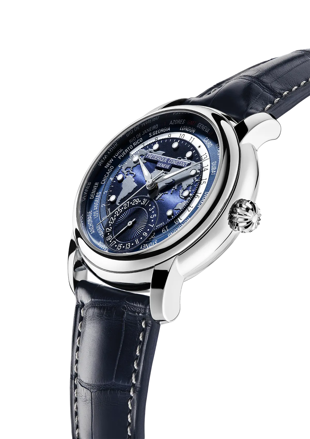 Frederique Constant Men's Watch Manufacture Classic World-Timer Blue FC-718NWM4H6