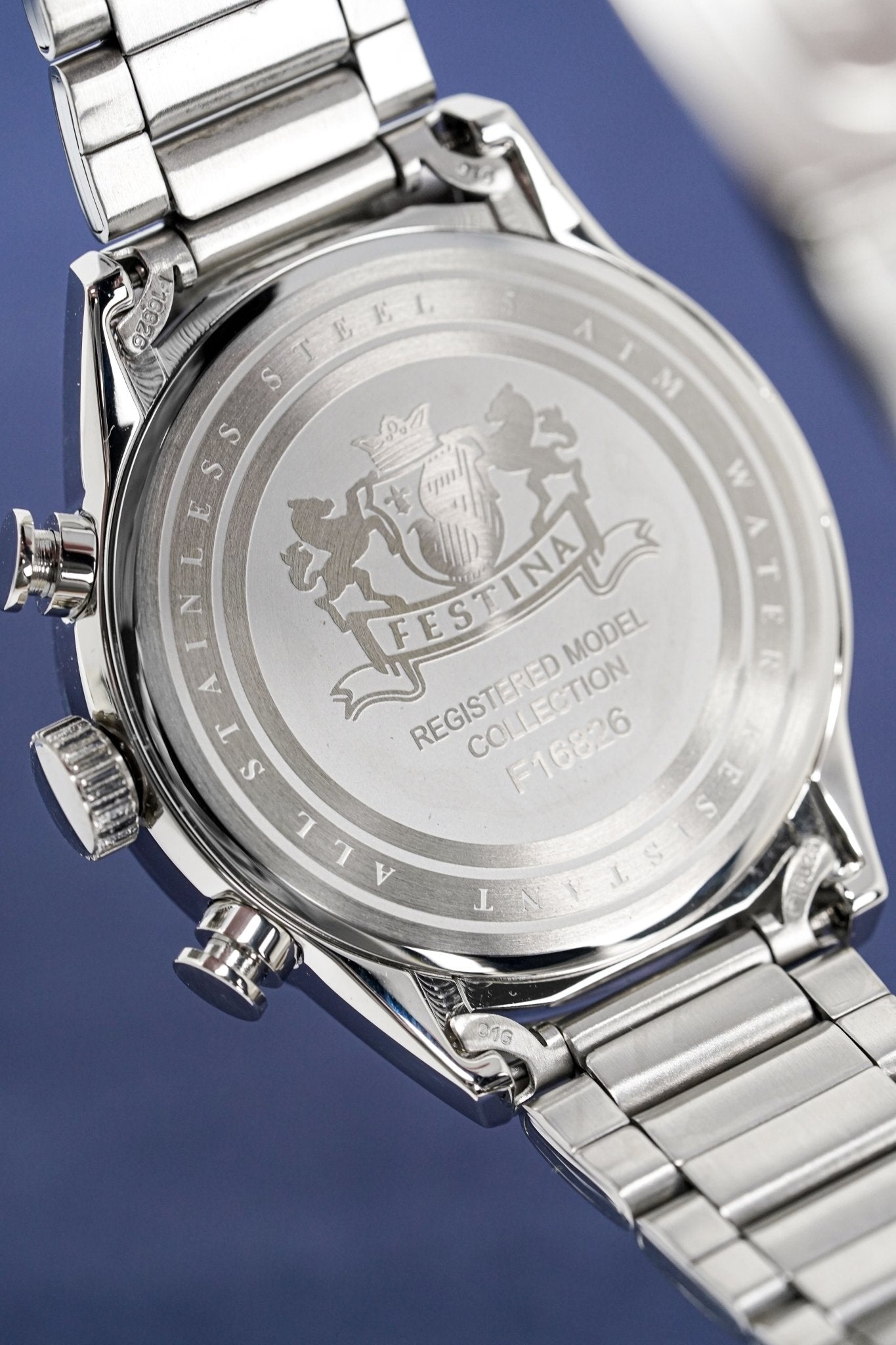 Festina Watch Silver Gold Chrono Stainless Steel F16826-D
