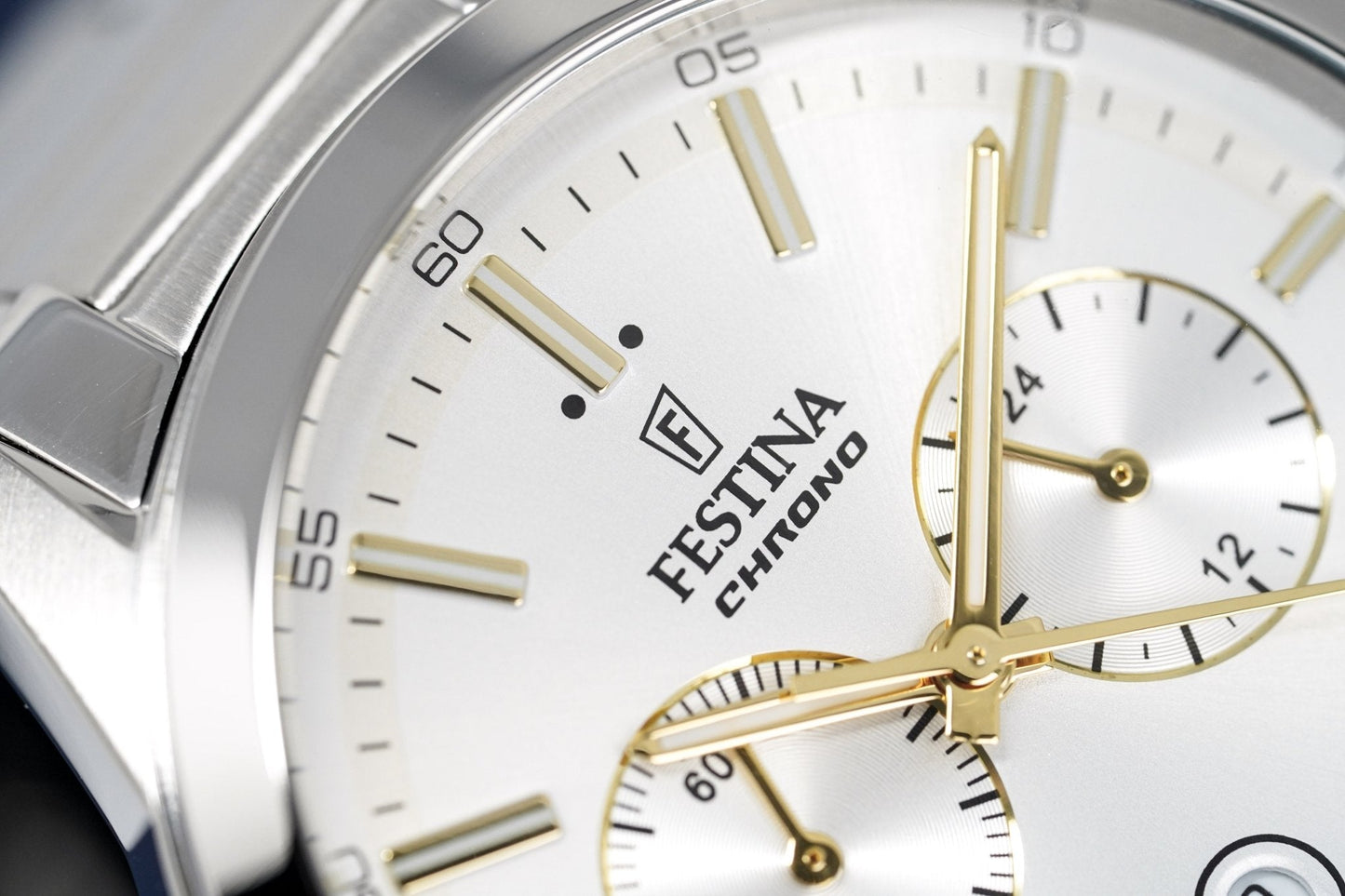 Festina Watch Silver Gold Chrono Stainless Steel F16826-D