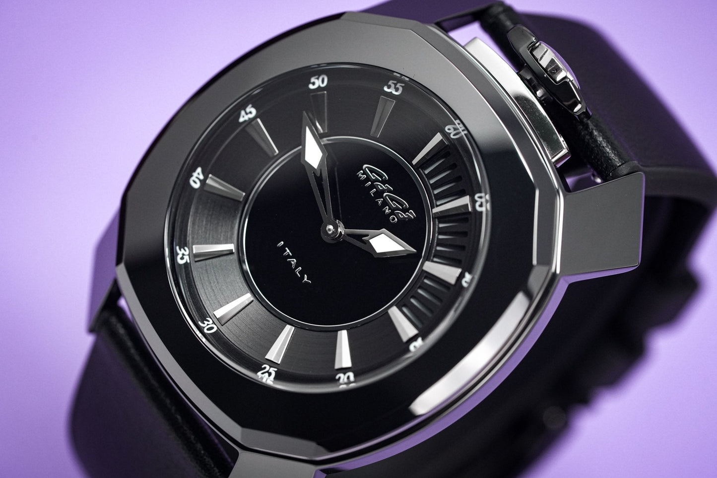 Gaga Milano Watch Frame_One Black Ceramic 7252.01