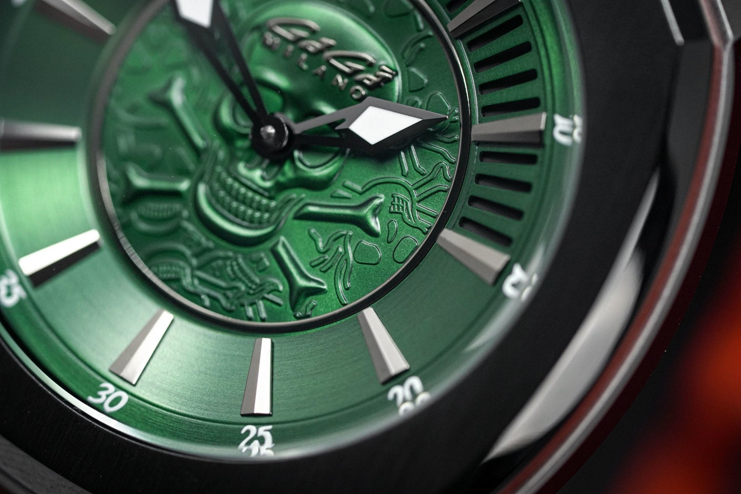 Gaga Milano Watch Frame_One Skull Green 7059.02