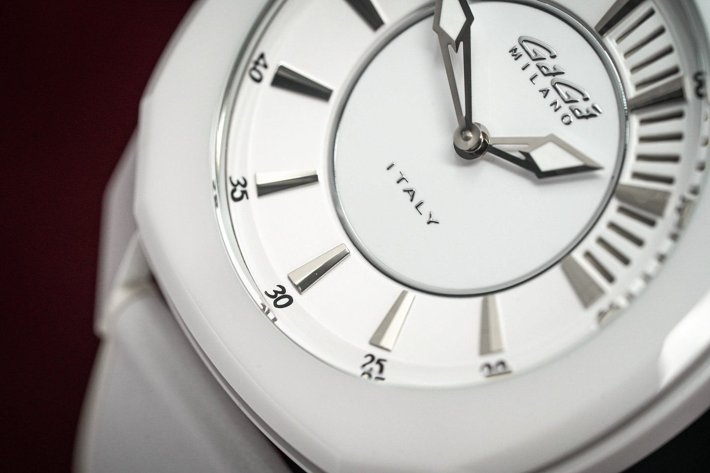 Gaga Milano Watch Frame_One White Ceramic 7250.01