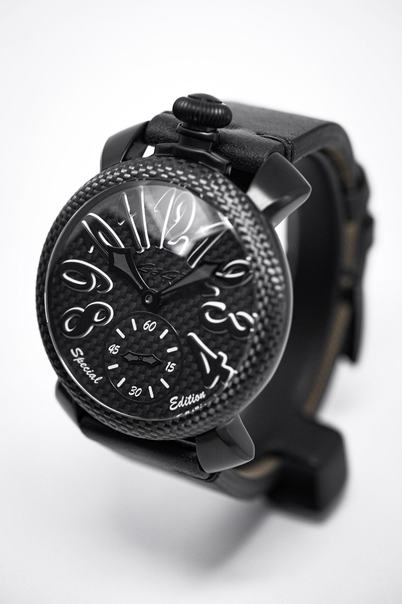 Gagà Milano Watch Manuale 48mm Special Edition Black Carbon