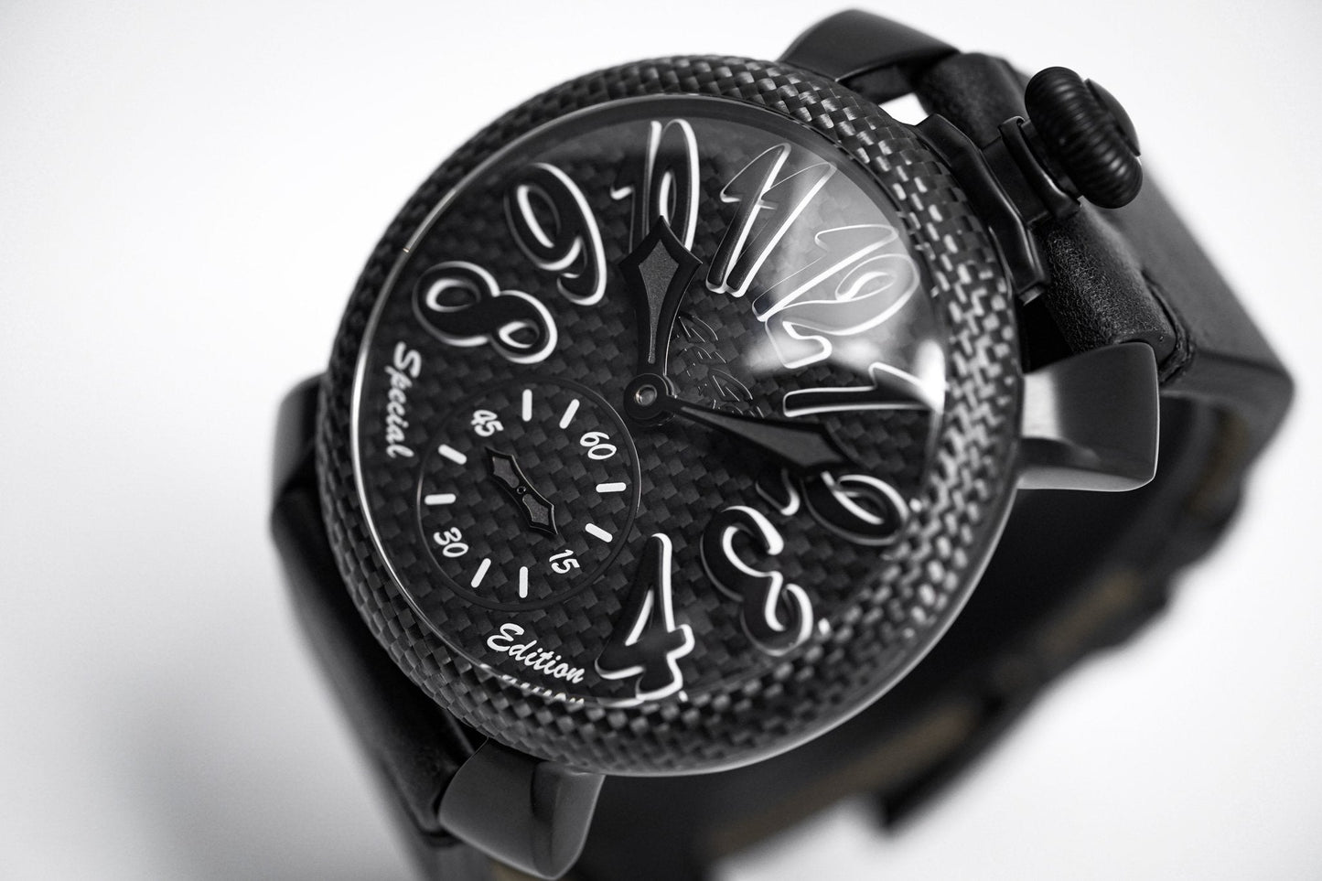 Gagà Milano Watch Manuale 48mm Special Edition Black Carbon