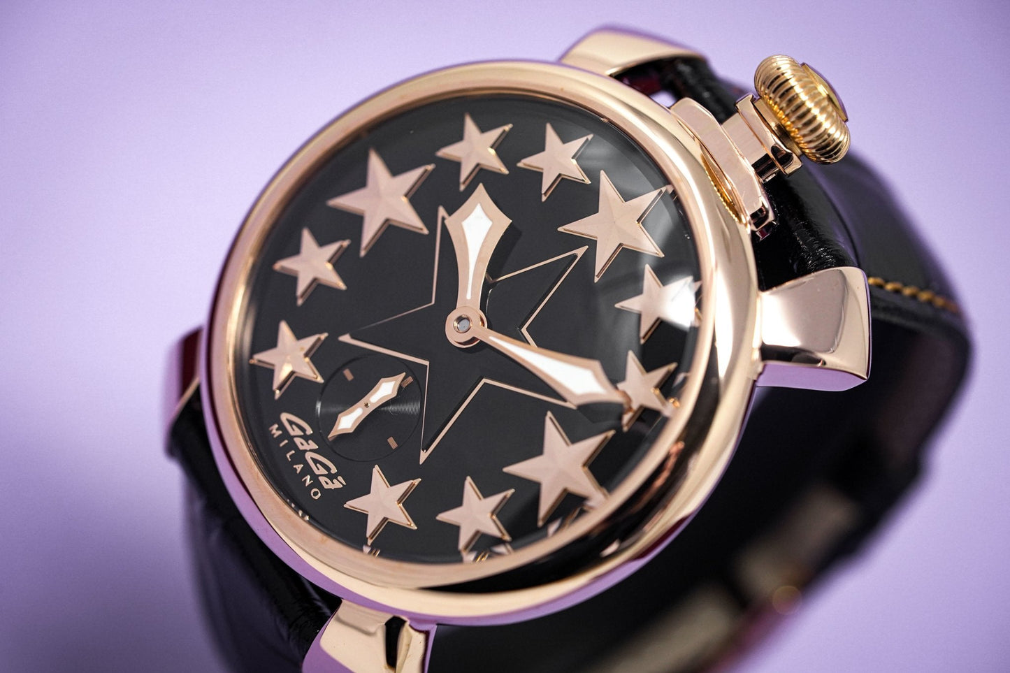 GaGà Milano Watch Manuale 48MM Stars Rose Gold Black