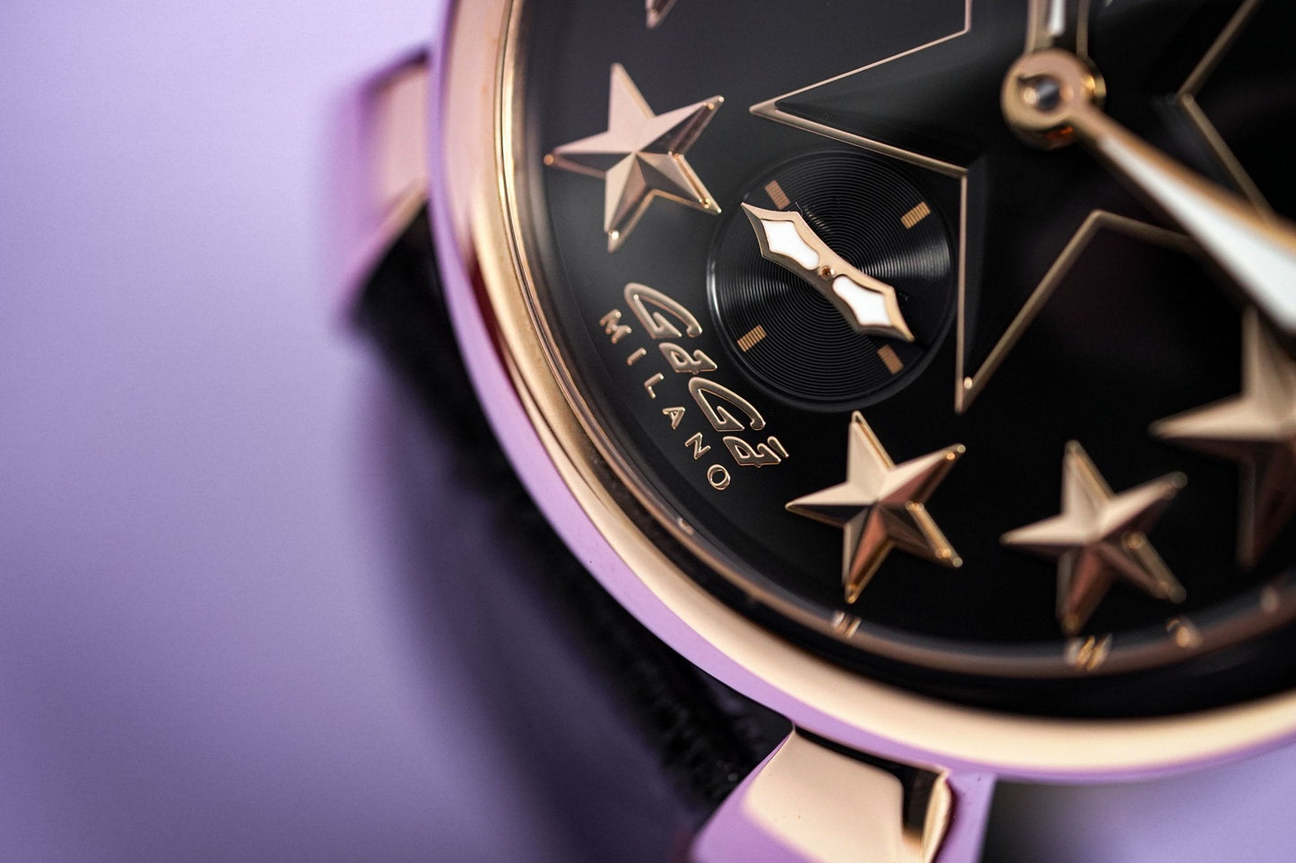 GaGà Milano Watch Manuale 48MM Stars Rose Gold Black