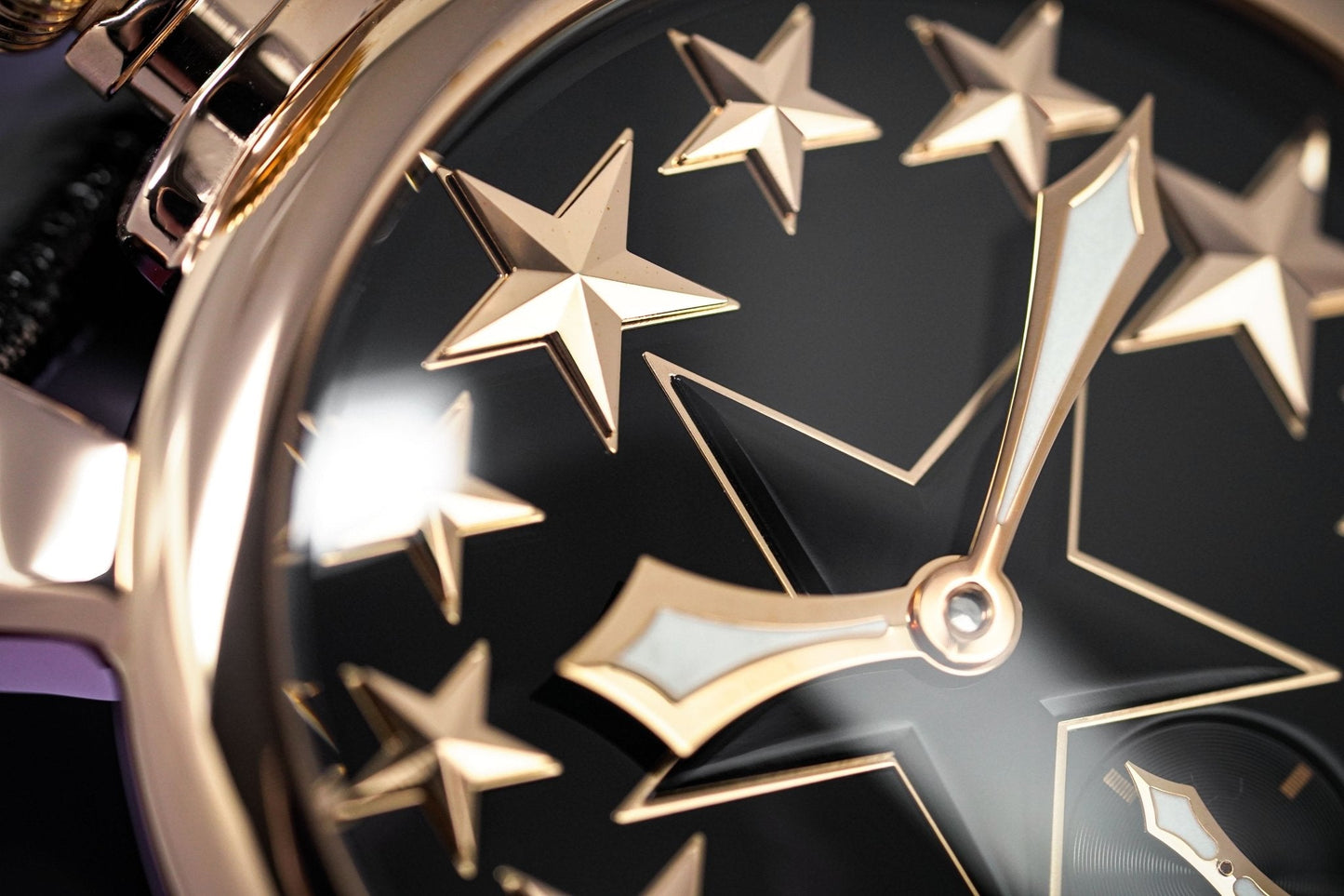 GaGà Milano Watch Manuale 48MM Stars Rose Gold Black