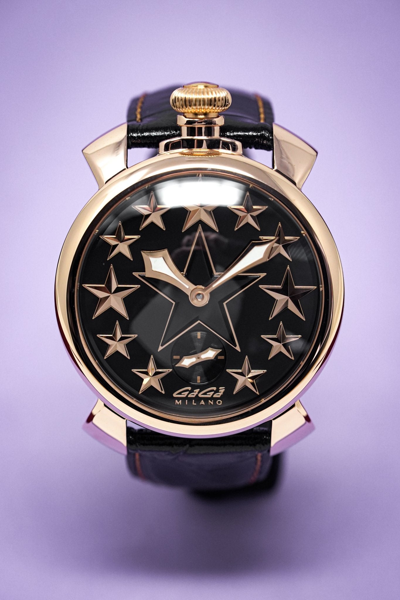 GaGà Milano Watch Manuale 48MM Stars Rose Gold Black