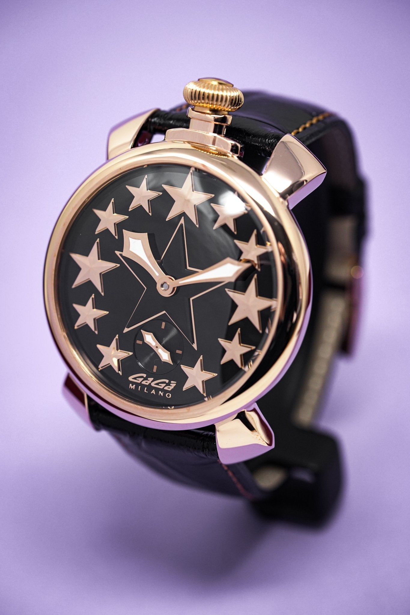 GaGà Milano Watch Manuale 48MM Stars Rose Gold Black