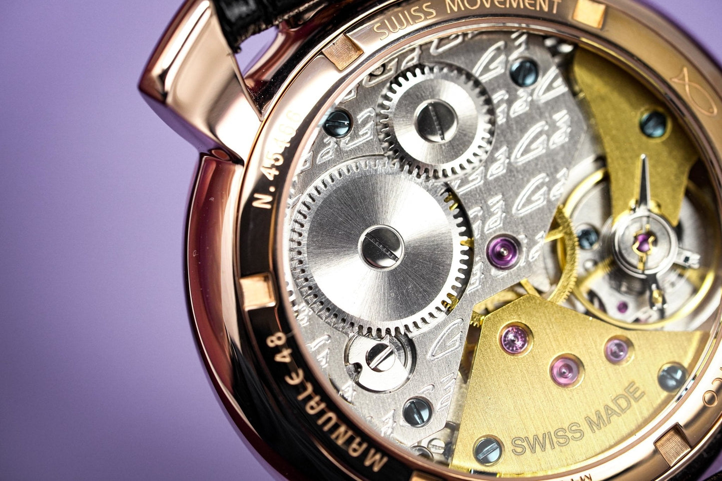 GaGà Milano Watch Manuale 48MM Stars Rose Gold Black