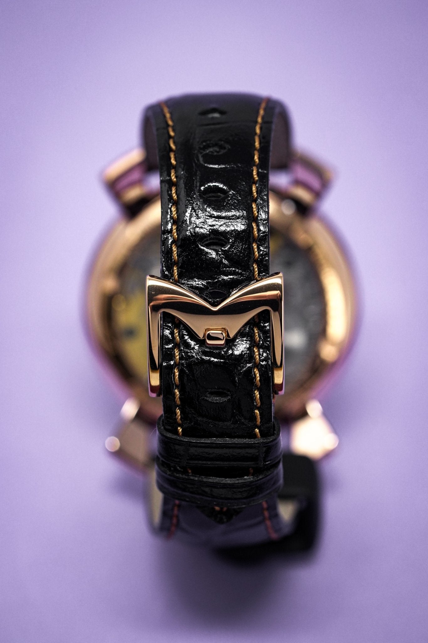 GaGà Milano Watch Manuale 48MM Stars Rose Gold Black