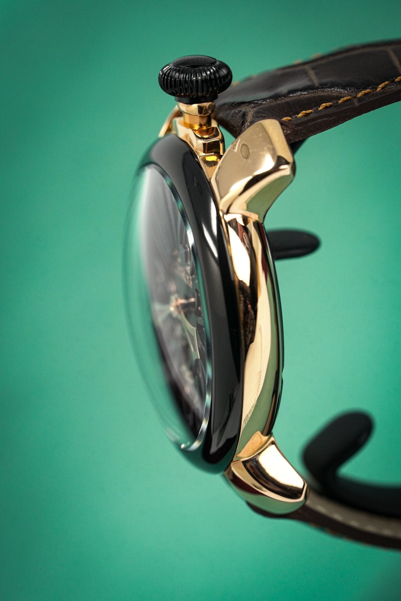 GaGà Milano Watch Manuale 48MM Rose Gold Chocolate