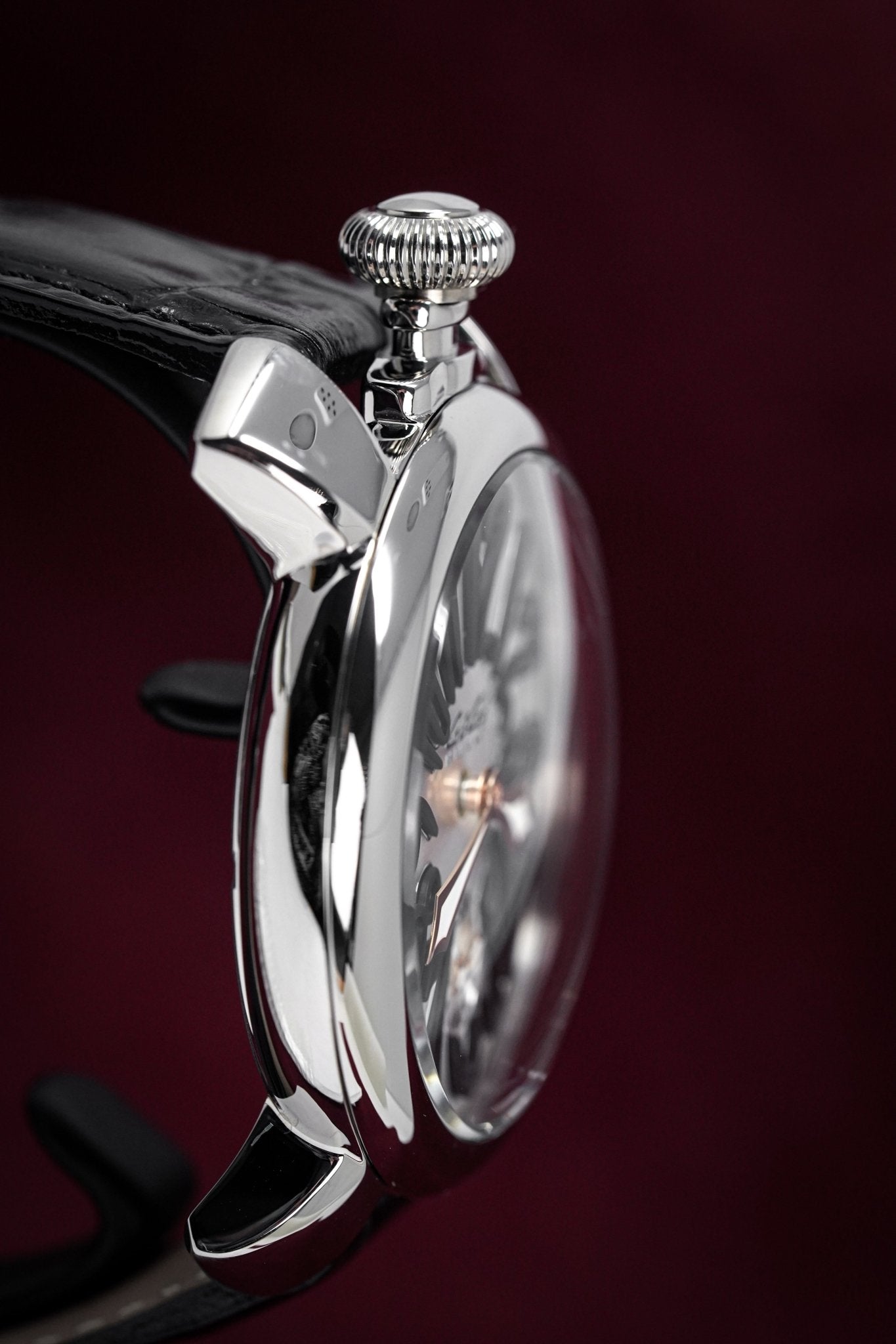 GaGà Milano Watch Hand Winding Manuale 48MM Silver Rose Gold 5010.07