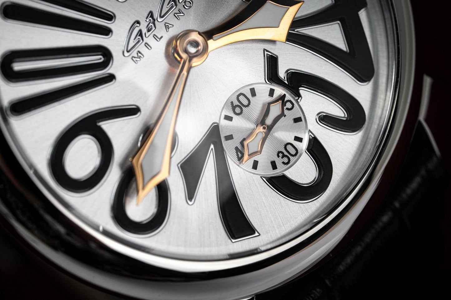GaGà Milano Watch Hand Winding Manuale 48MM Silver Rose Gold 5010.07