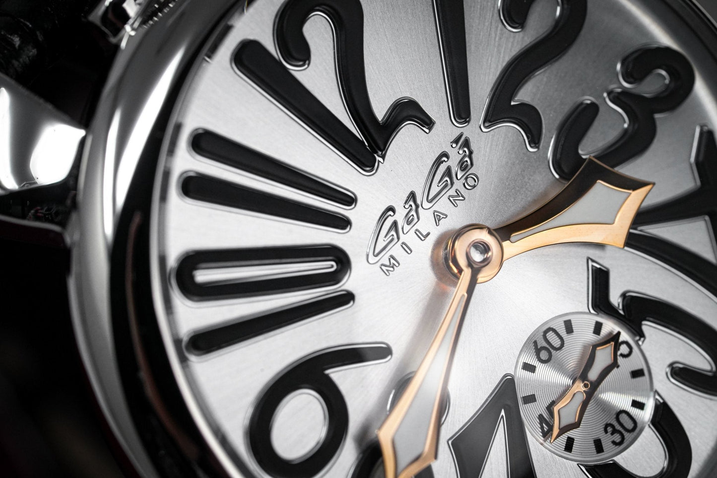 GaGà Milano Watch Hand Winding Manuale 48MM Silver Rose Gold 5010.07