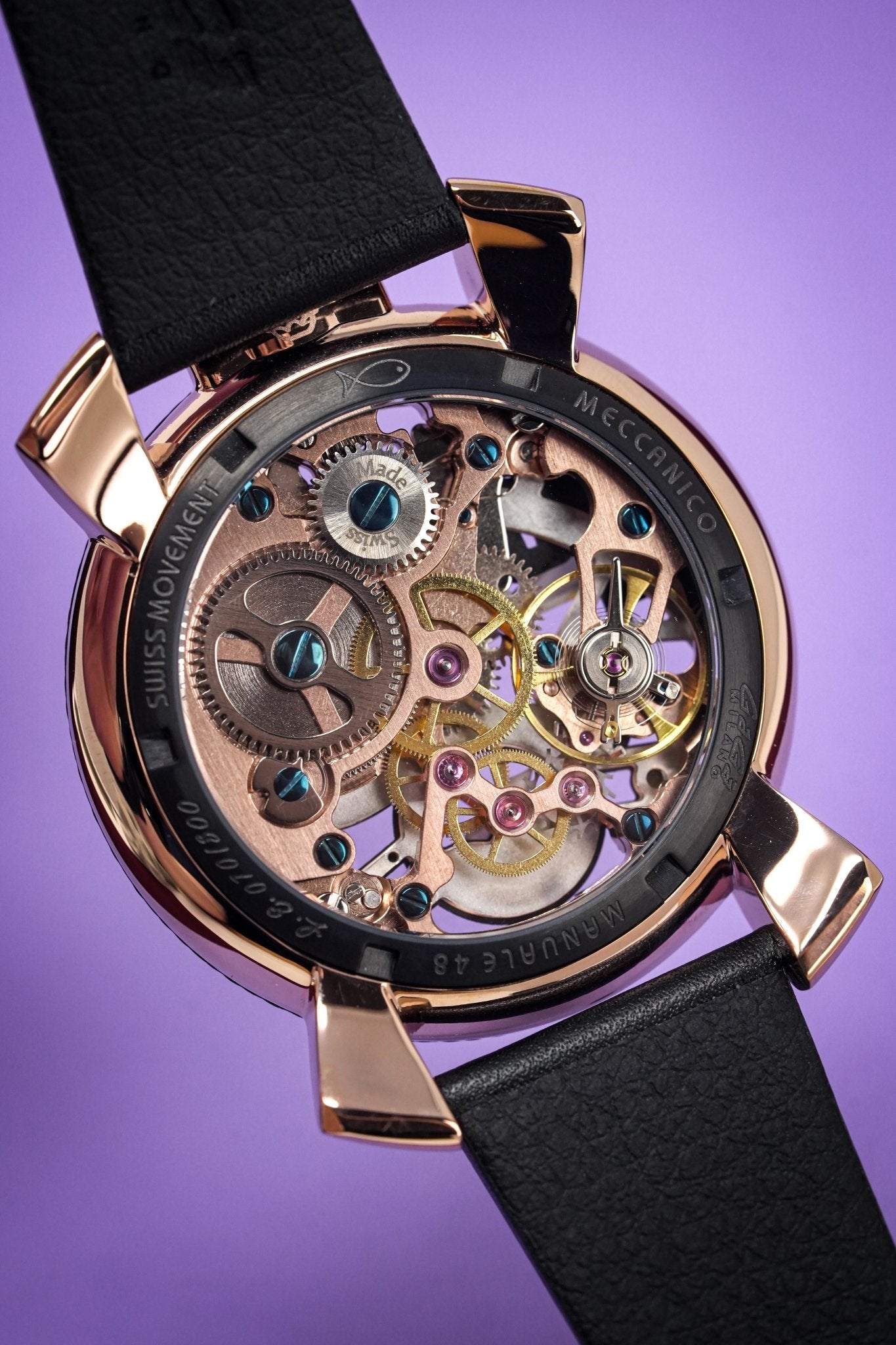 Gaga Milano Watch Neymar Jr. Skeleton Rose Gold Carbon Limited Edition
