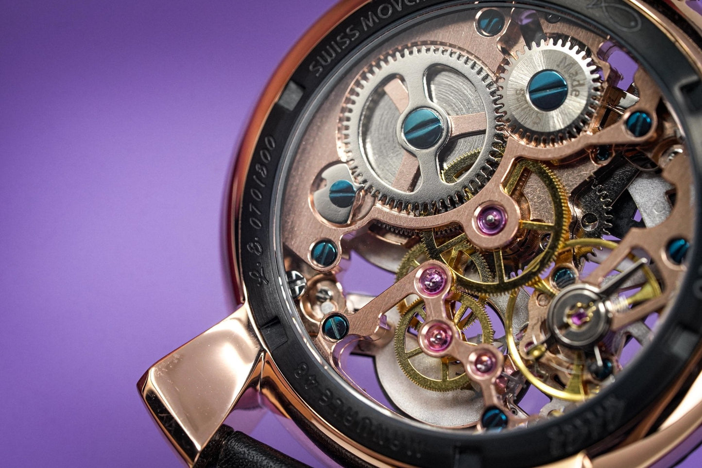 Gaga Milano Watch Neymar Jr. Skeleton Rose Gold Carbon Limited Edition