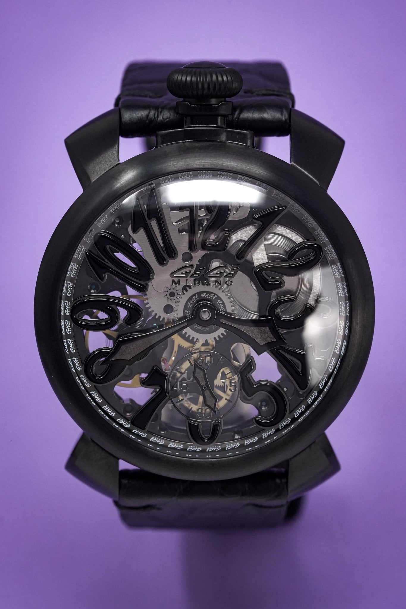 GaGà Milano Watch Skeleton 48MM Black
