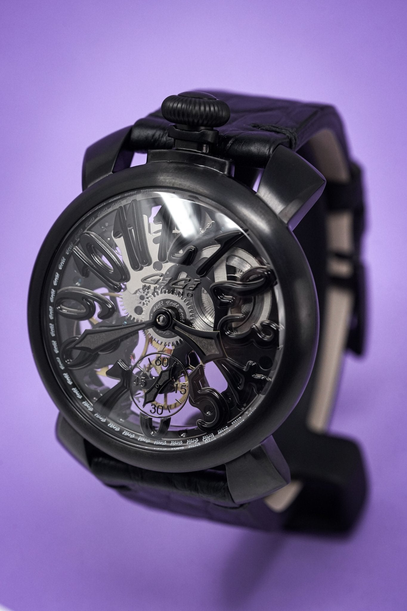 GaGà Milano Watch Skeleton 48MM Black