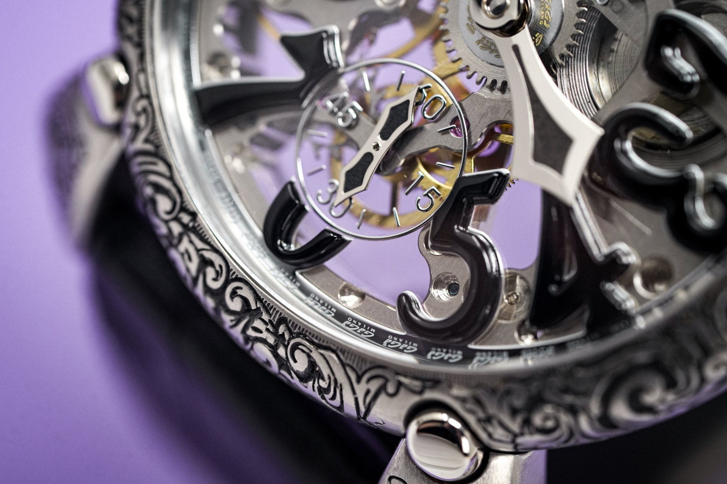 GaGà Milano Mechanical Watch Skullpture Skeleton 48MM
