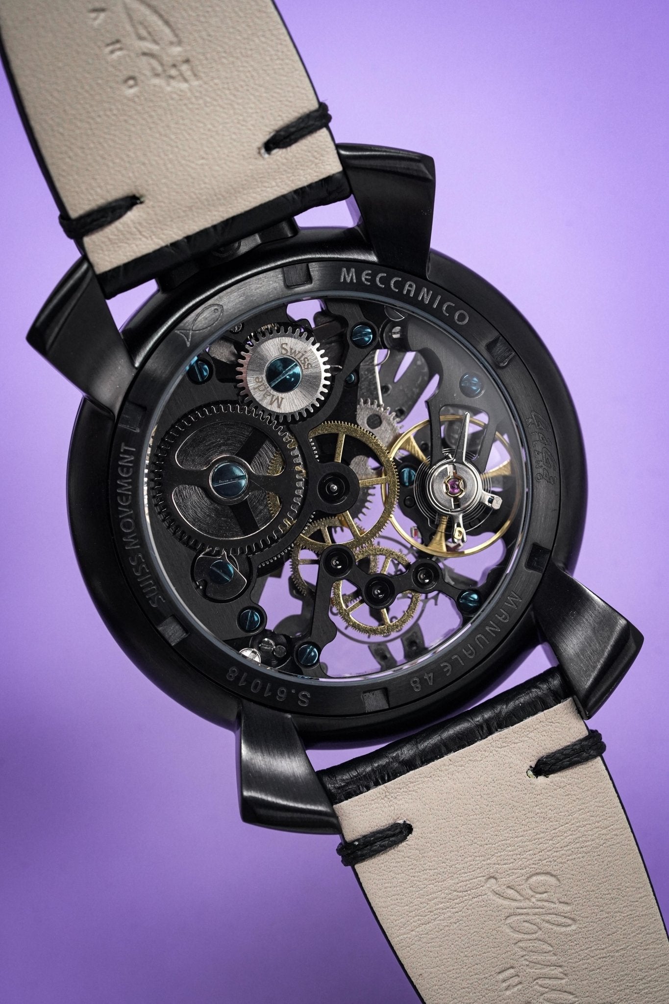 GaGà Milano Watch Skeleton 48MM Black