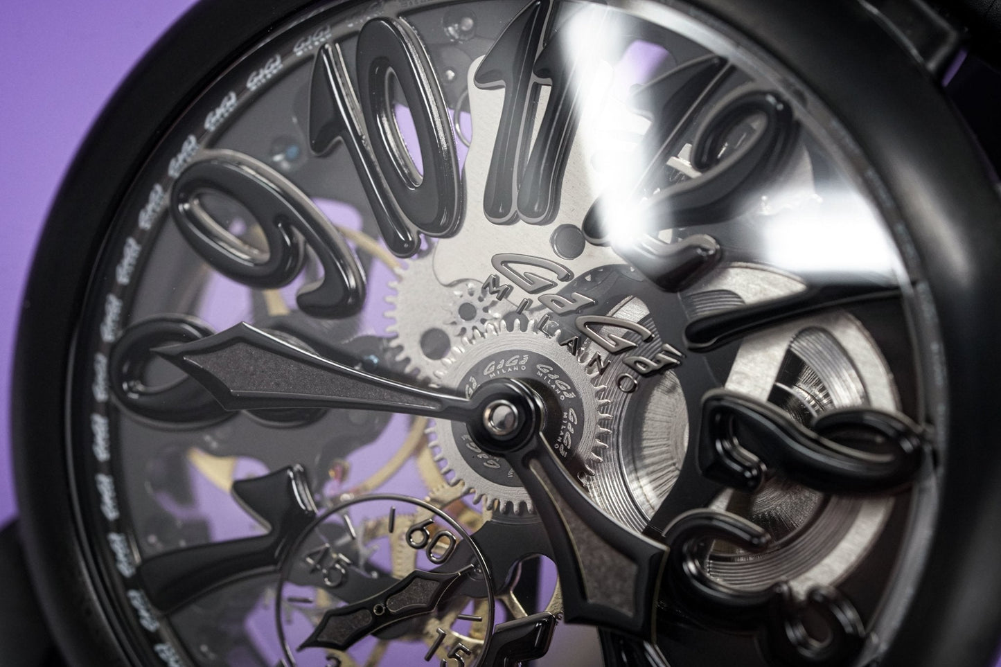 GaGà Milano Watch Skeleton 48MM Black