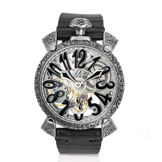 GaGà Milano Mechanical Watch Skullpture Skeleton 48MM
