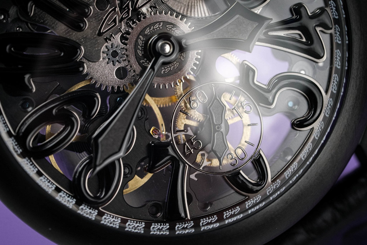 GaGà Milano Watch Skeleton 48MM Black