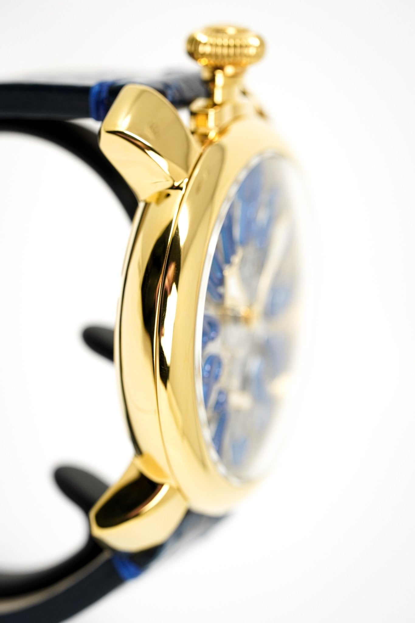 GaGà Milano Watch Skeleton 48MM Gold Blue