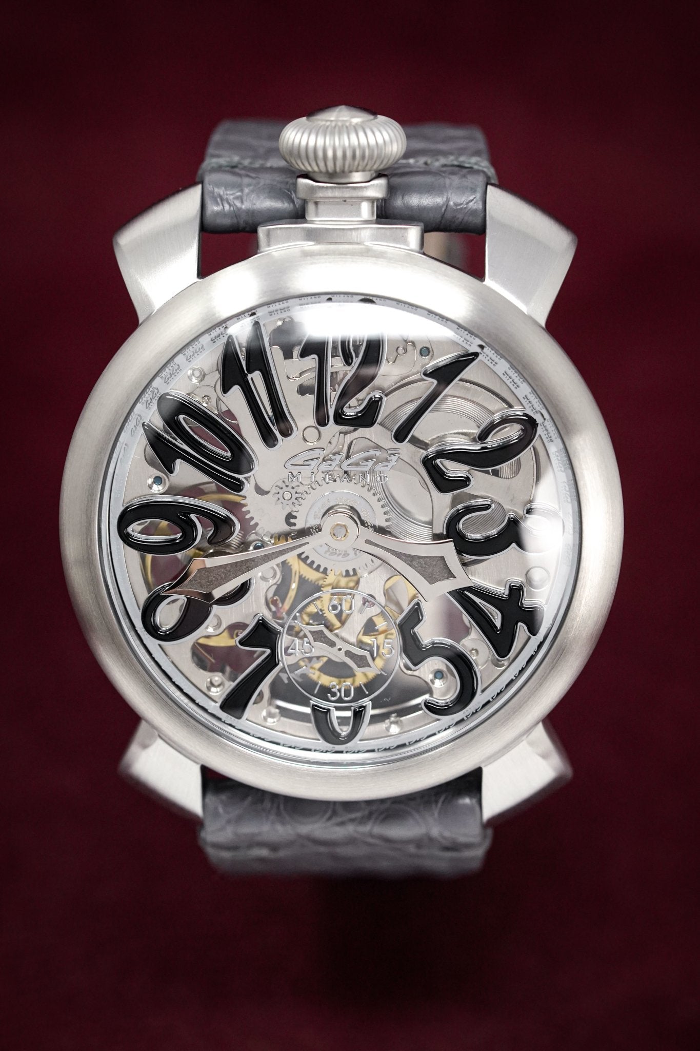 GaGà Milano Watch Skeleton 48MM Grey