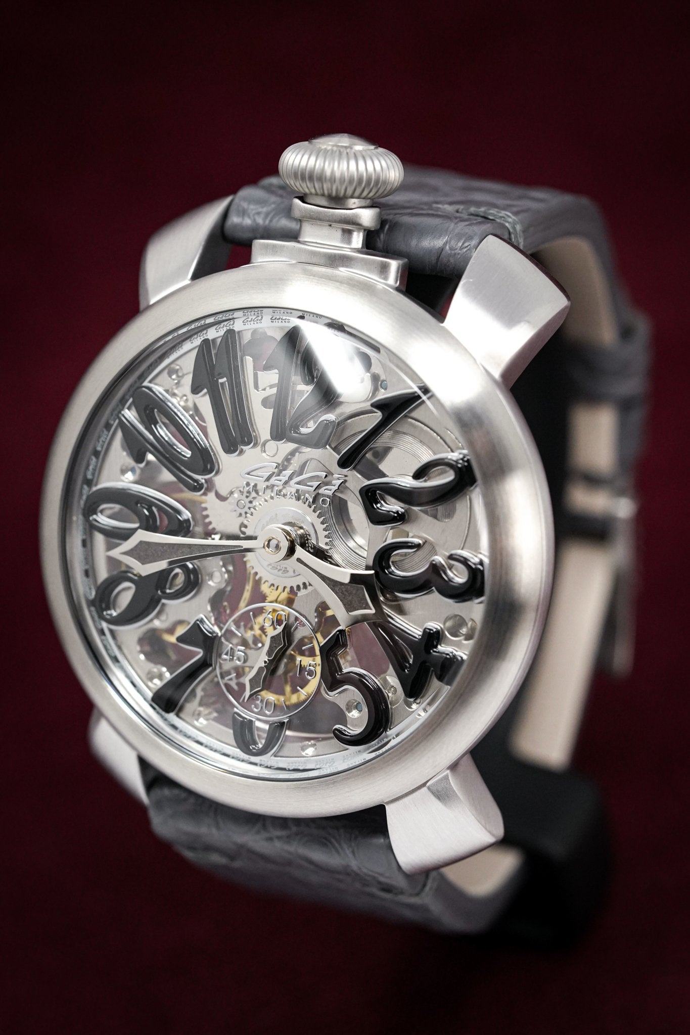 GaGà Milano Watch Skeleton 48MM Grey