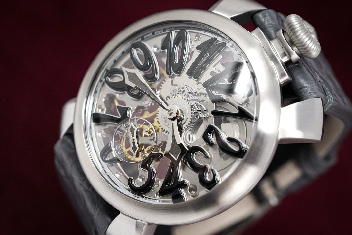 GaGà Milano Watch Skeleton 48MM Grey