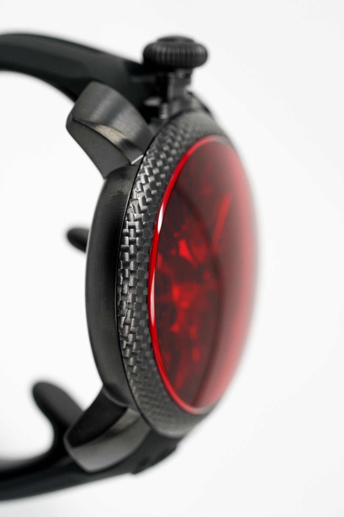 GaGà Milano Watch Skeleton 48MM Red Black Carbon