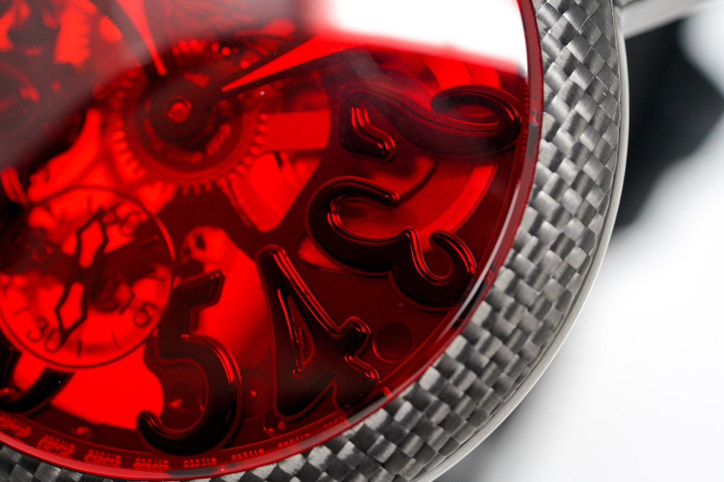 GaGà Milano Watch Skeleton 48MM Red Black Carbon