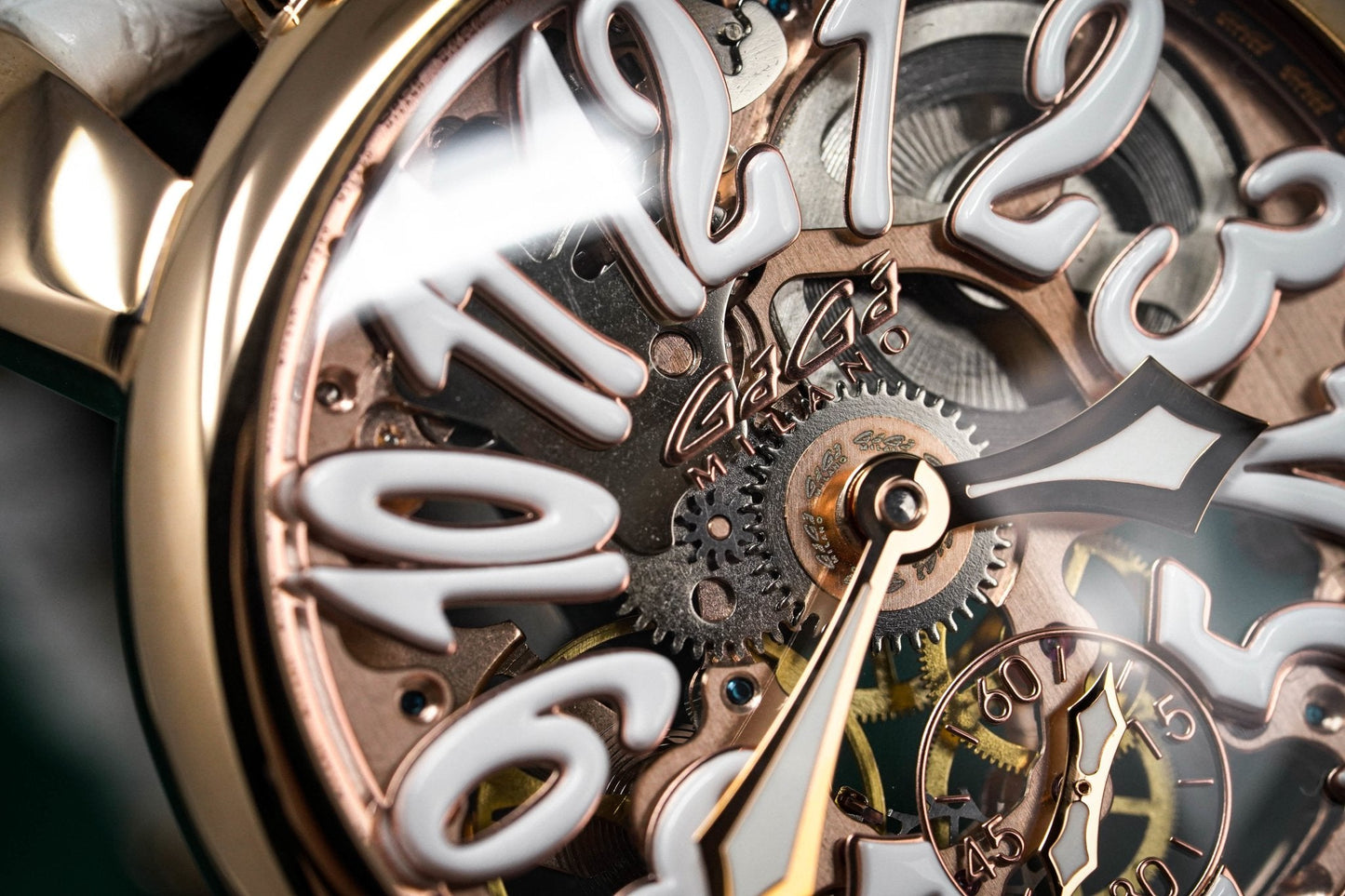 GaGà Milano Watch Skeleton 48MM Rose Gold