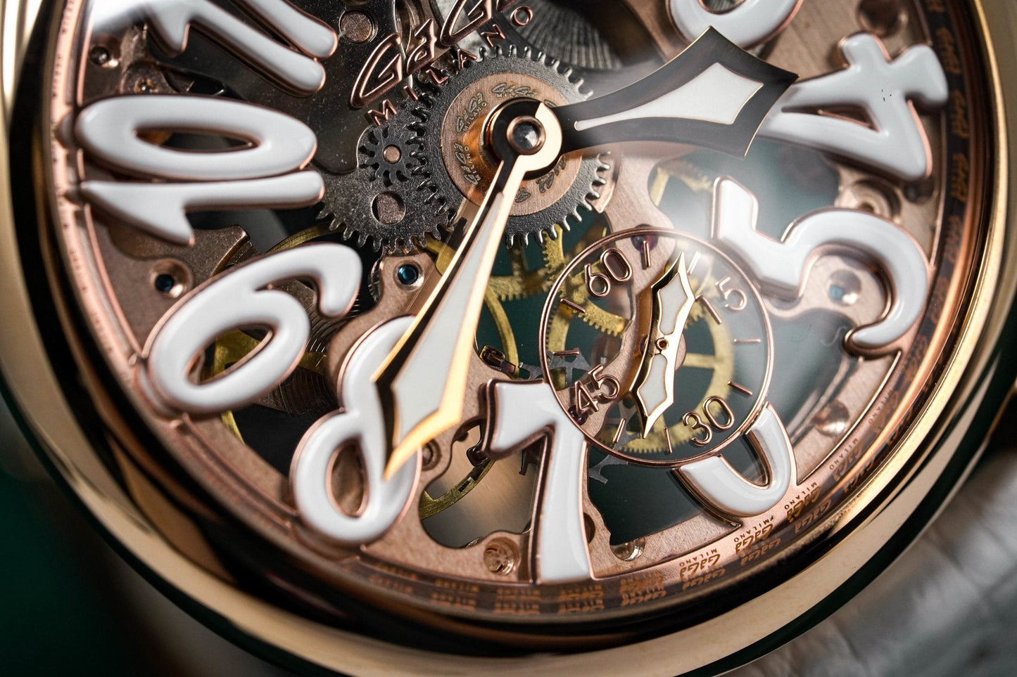 GaGà Milano Watch Skeleton 48MM Rose Gold