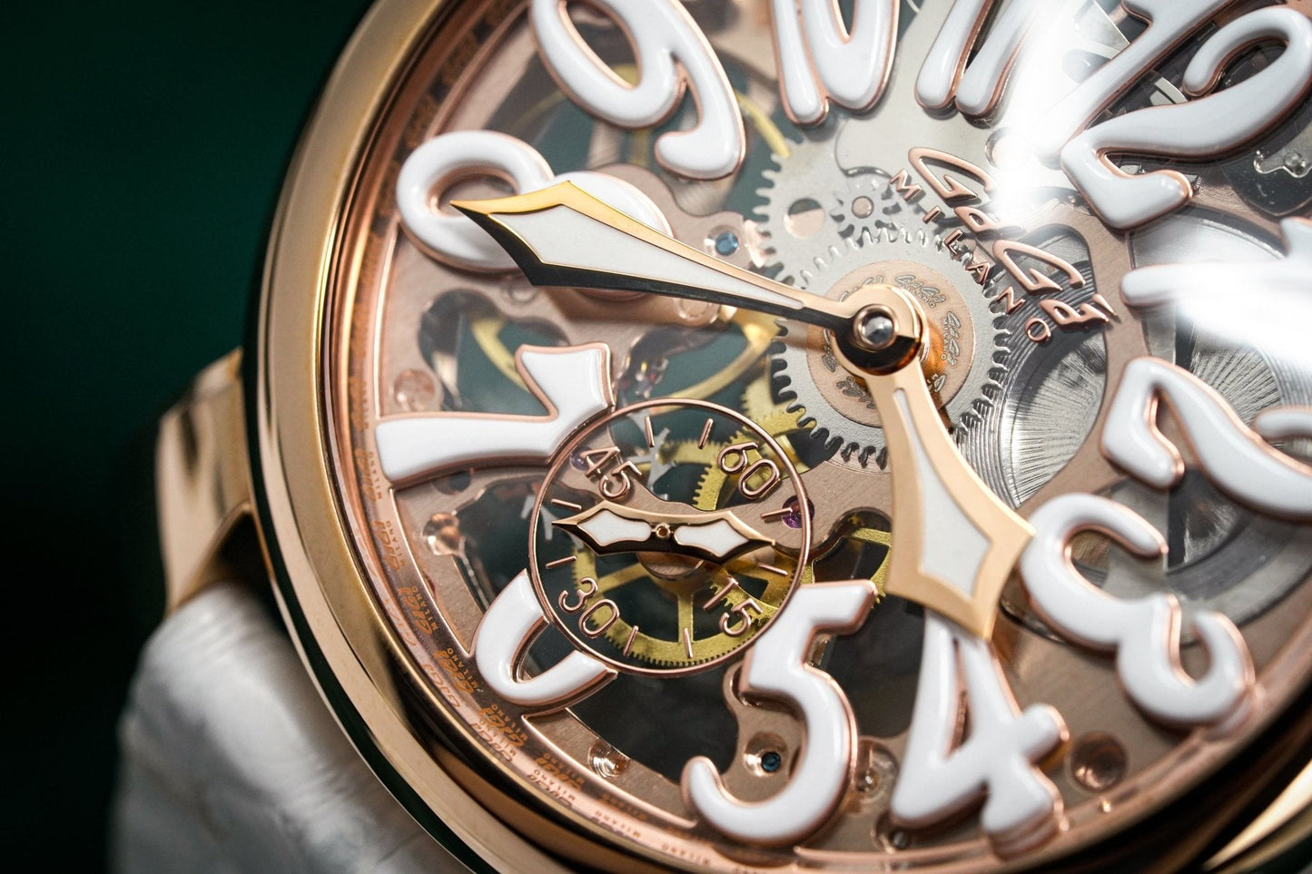 GaGà Milano Watch Skeleton 48MM Rose Gold
