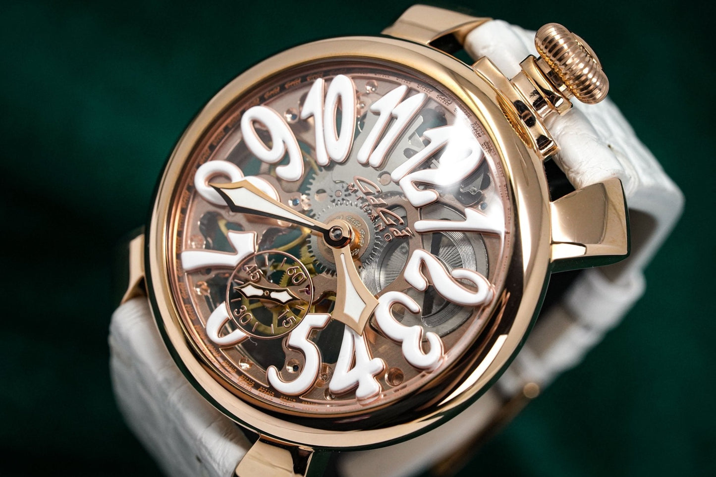 GaGà Milano Watch Skeleton 48MM Rose Gold