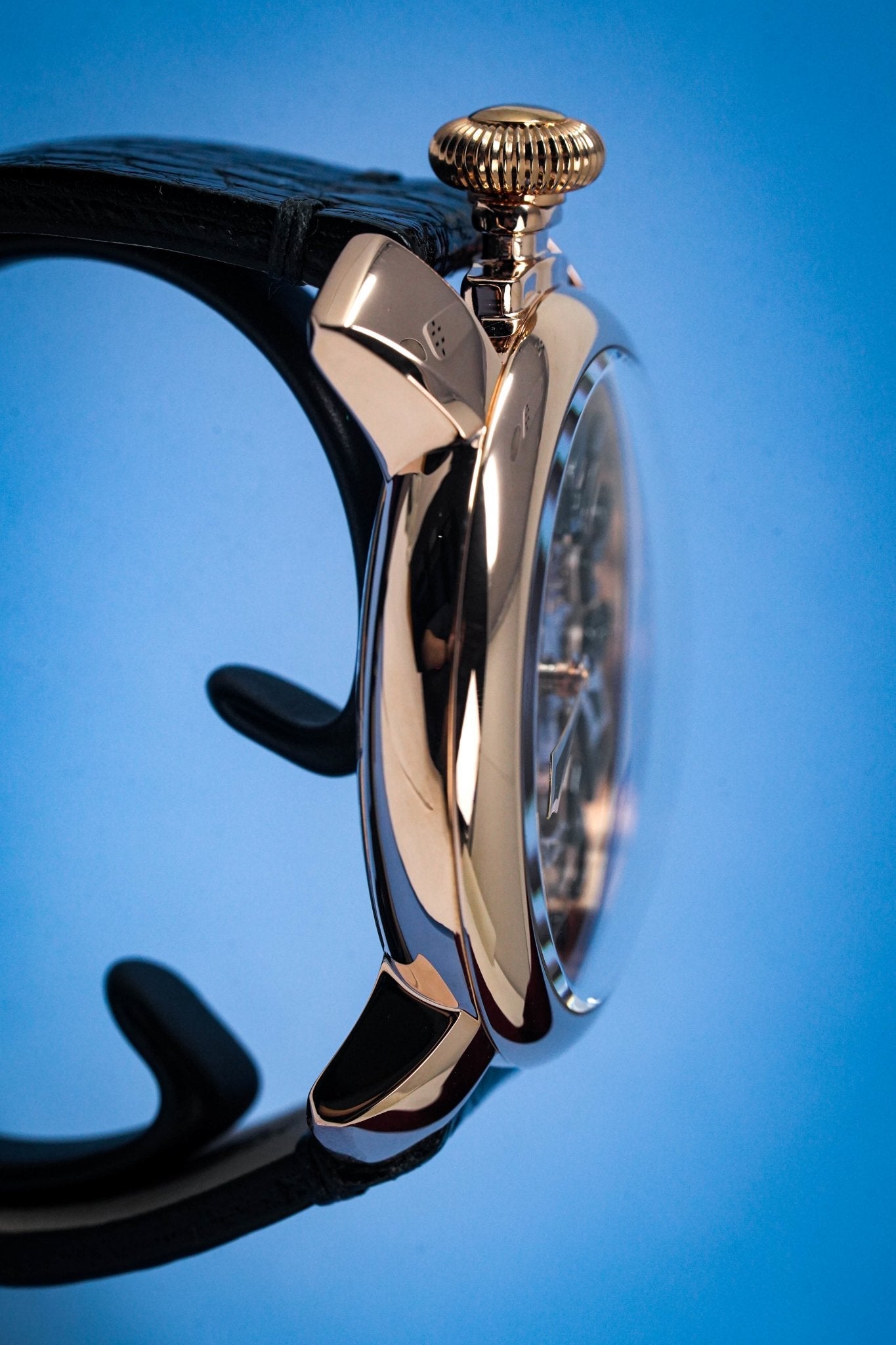 GaGà Milano Watch Skeleton 48MM Rose Gold Black