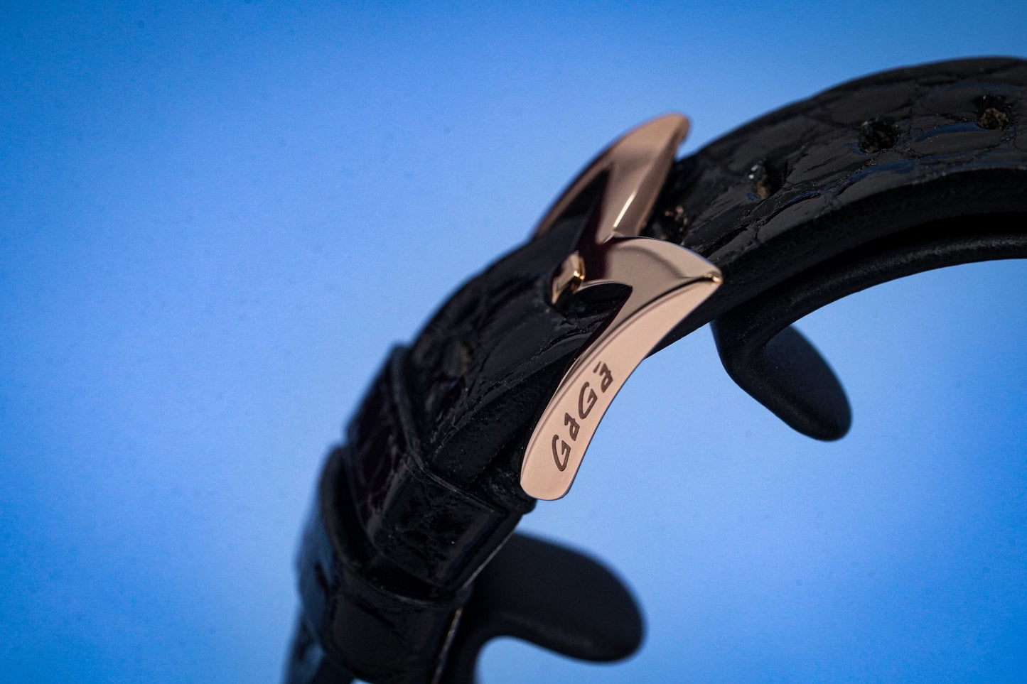 GaGà Milano Watch Skeleton 48MM Rose Gold Black