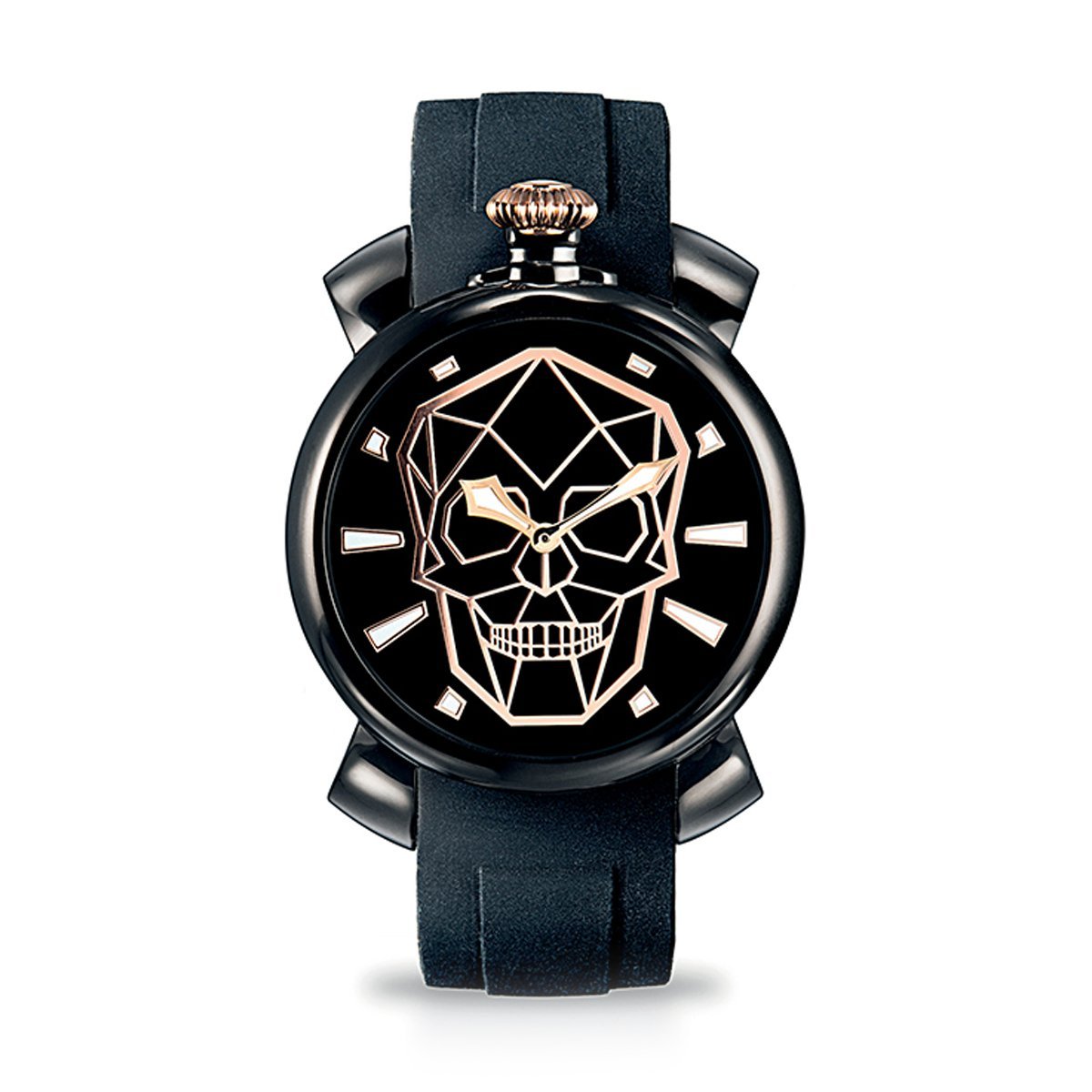 Bionic Skull Gaga Milano Watch Slim 46 Bionic Skull Black PVD 5082.BS01 – JDWATCHES