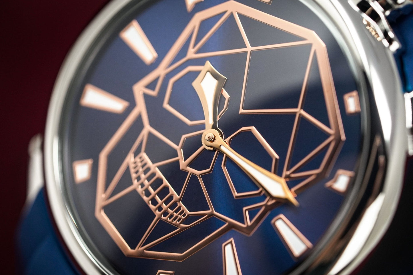 Gaga Milano Watch Slim 46 Bionic Skull Blue  5080.BS02
