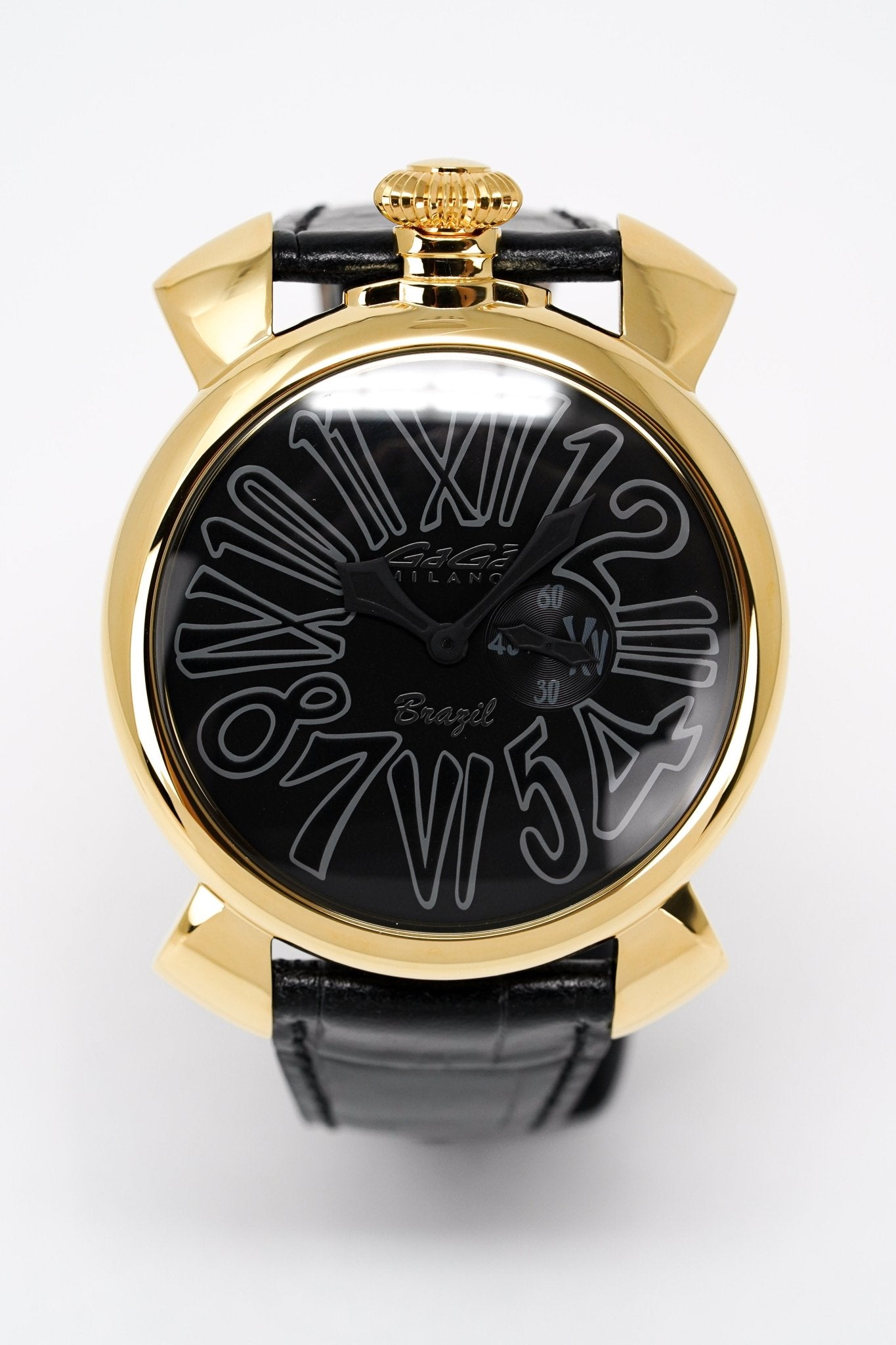 Gaga Milano Slim 46mm Unisex Watch Brazil Yellow Gold 5083.BR01