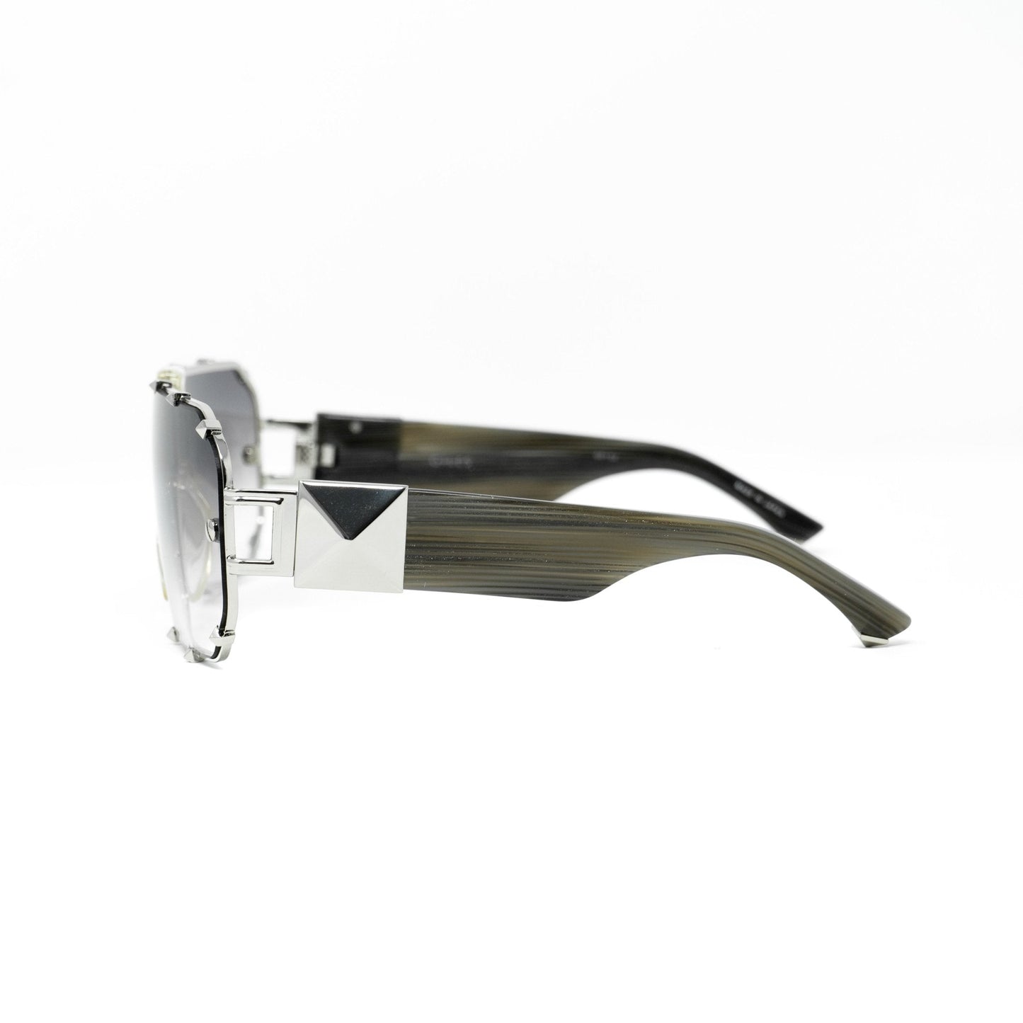 Giles Deacon Sunglasses Shield Silver and Grey