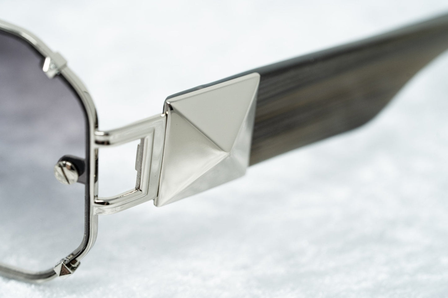 Giles Deacon Sunglasses Shield Silver and Grey