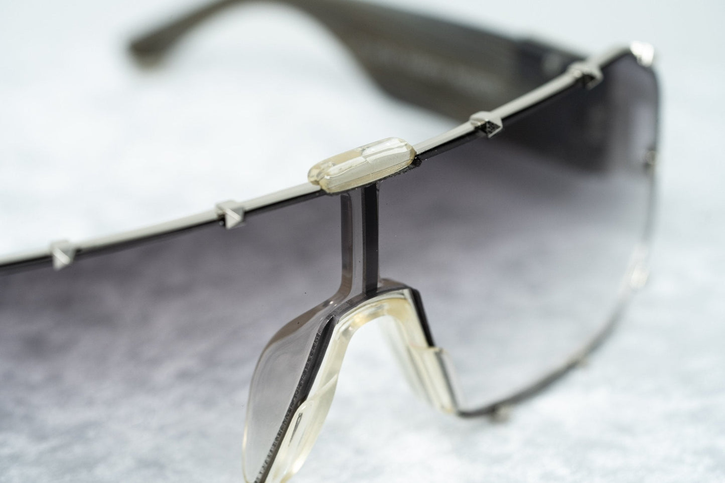 Giles Deacon Sunglasses Shield Silver and Grey