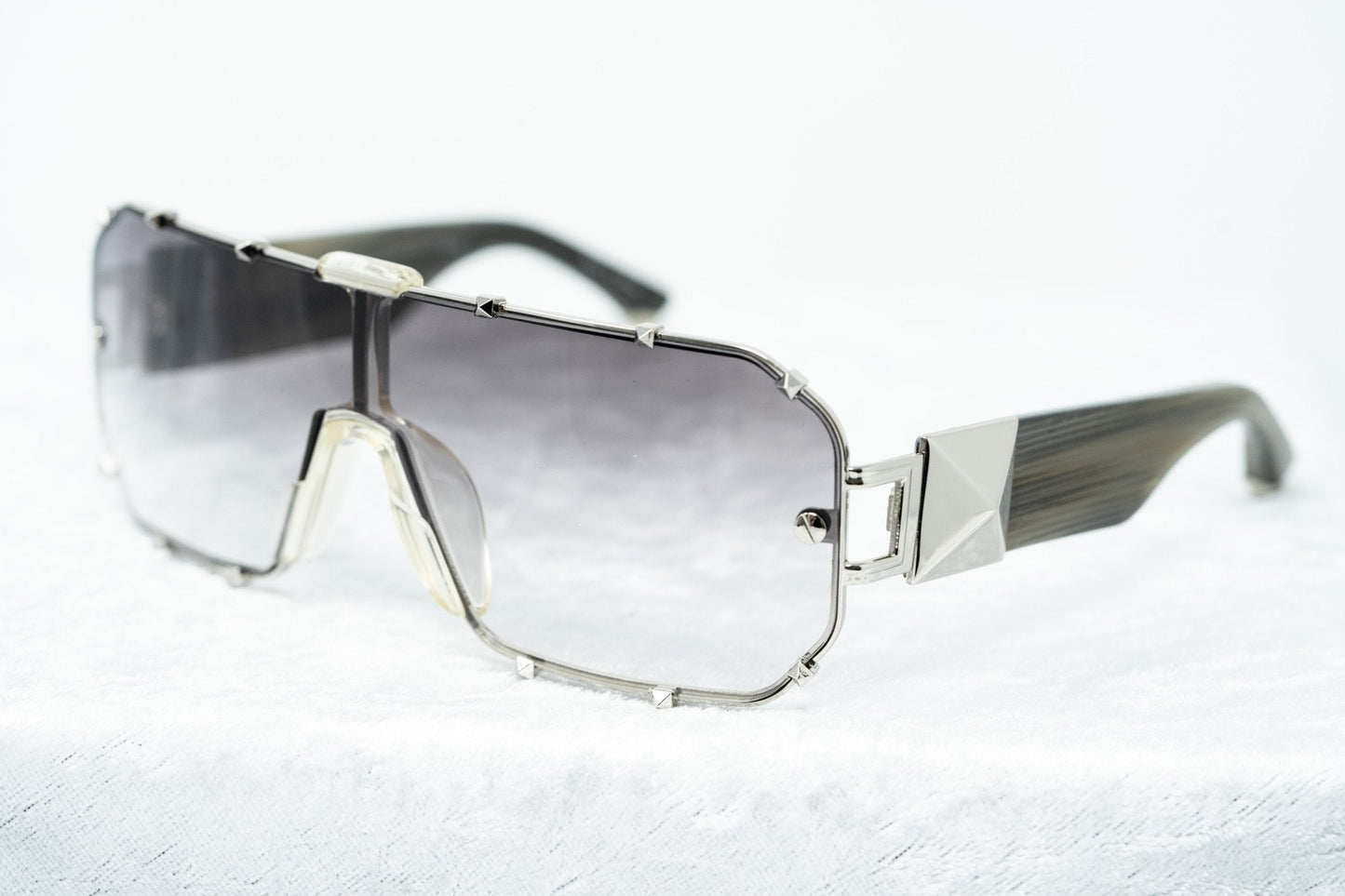 Giles Deacon Sunglasses Shield Silver and Grey