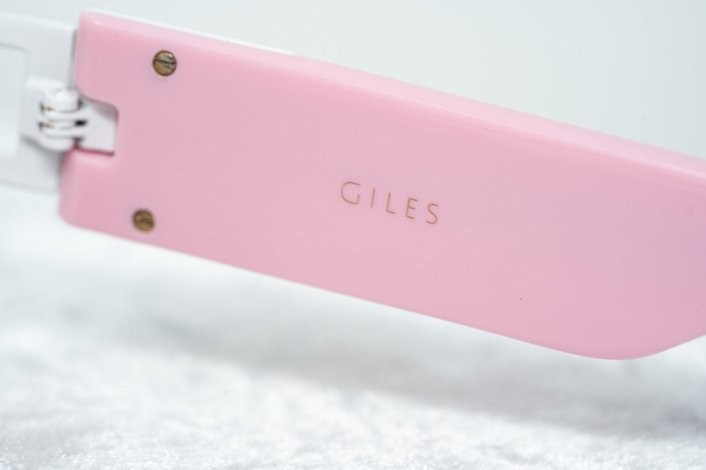 Giles Deacon Sunglasses Shield Pink and Graduated Gold